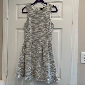 H&M Dress Gray and White with Silver Sequins